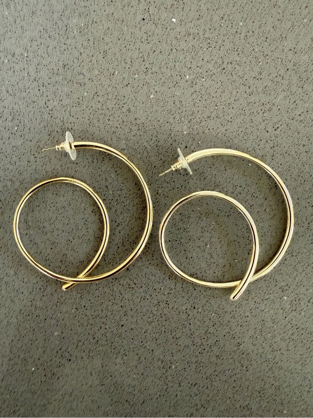Kendra Scott Gold Double Hoop Statement Earrings Concentric Circle